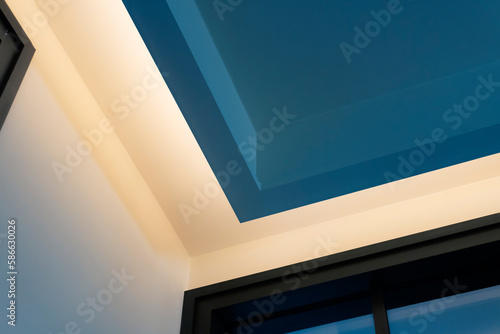 Valokuva hidden LED lighting inside room ceiling