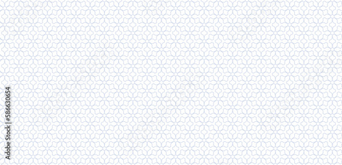 Abstract geometric seamless pattern in Arabesque style. Vector ornamental lines texture, elegant floral lattice, mesh. Traditional luxury background. Elegant blue and white ornament, repeat design