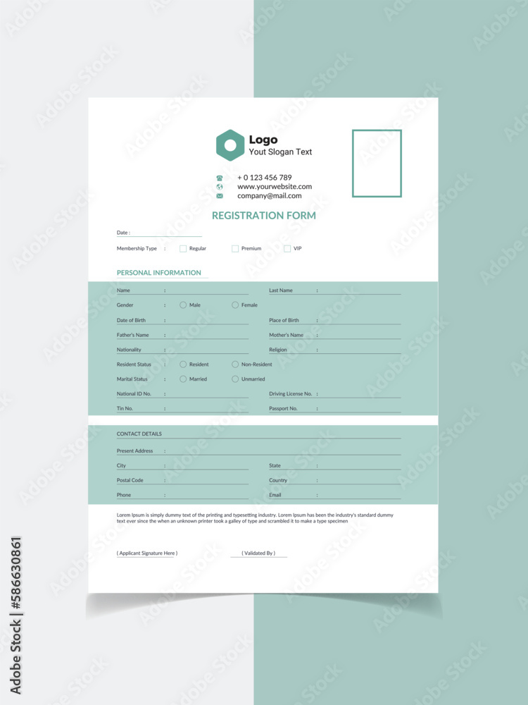 Modern Registration resume template
Form
Modern Registration resume template
Form