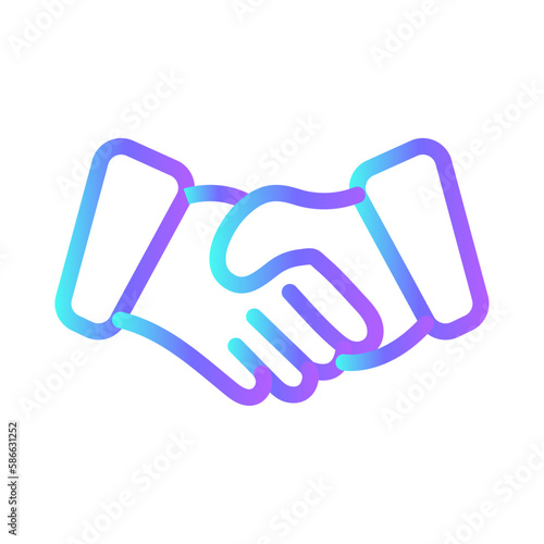 hand shake business icon with black outline style. business, icon, checklist, symbol, document, vector, report. Vector illustration