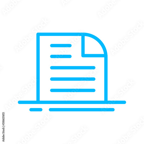 document business icon with black outline style. business, icon, symbol, note, vector, document, office. Vector illustration