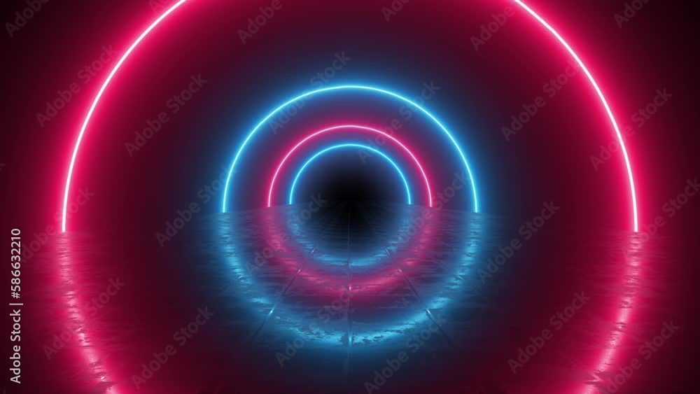 Circle Shaped Figures Neon Tunnel Blue and Red Wallpaper Background. Good for music edits, visualizers, festivals, club backgrounds and more! Circle Shaped Figures Neon Tunnel Blue and Red Wallpaper Background. Good for music edits, visualizers, festivals, club backgrounds and more!