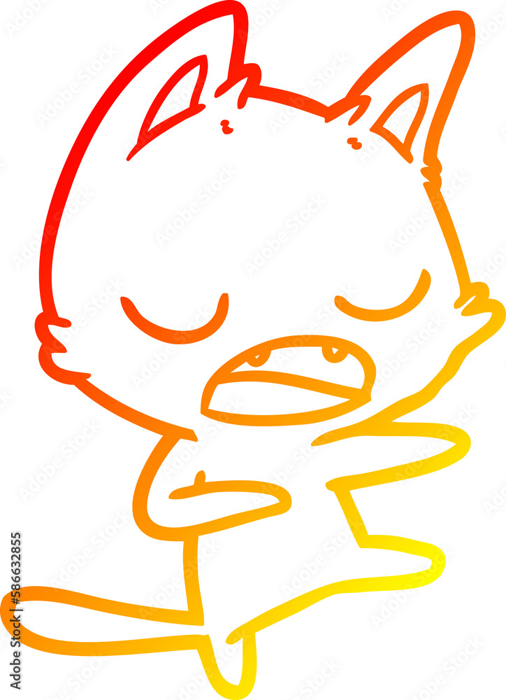 warm gradient line drawing talking cat dancing warm gradient line drawing talking cat dancing