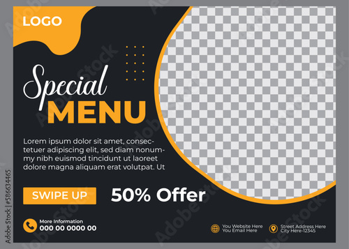 Food menu template for food restaurant