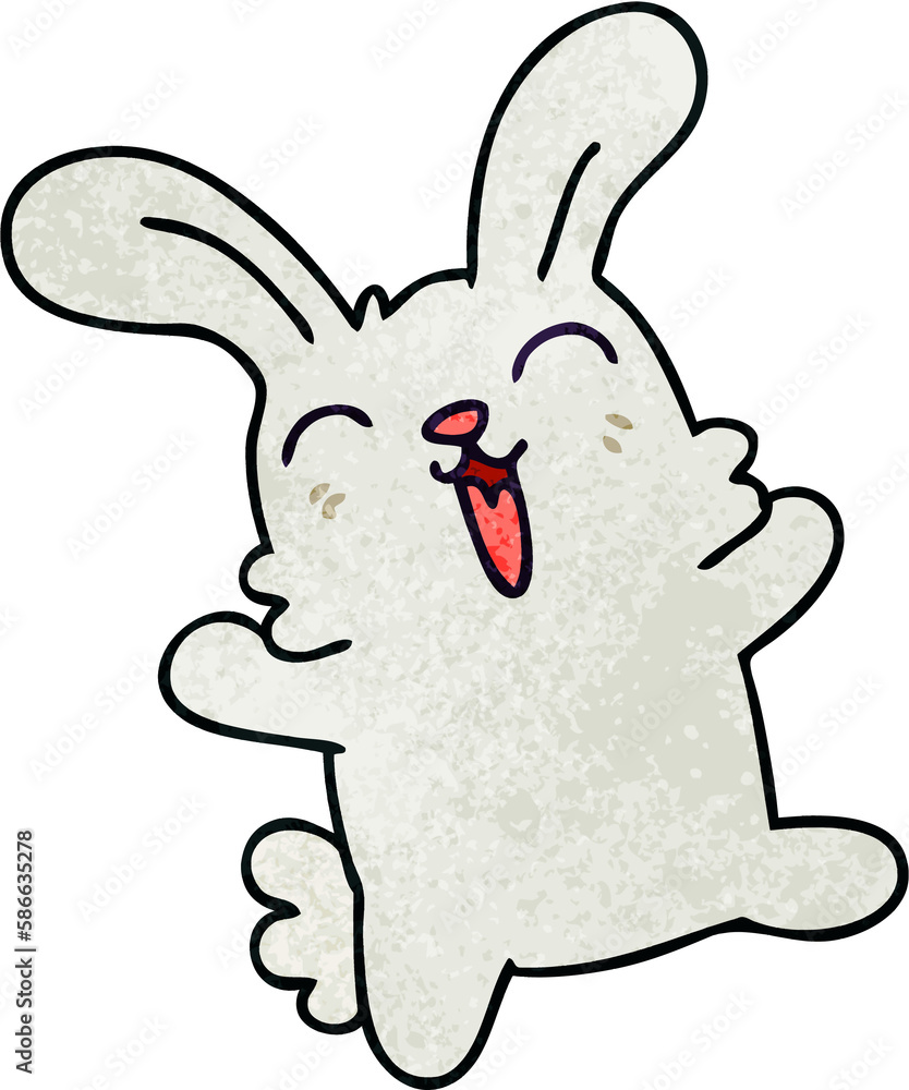 quirky hand drawn cartoon rabbit quirky hand drawn cartoon rabbit
