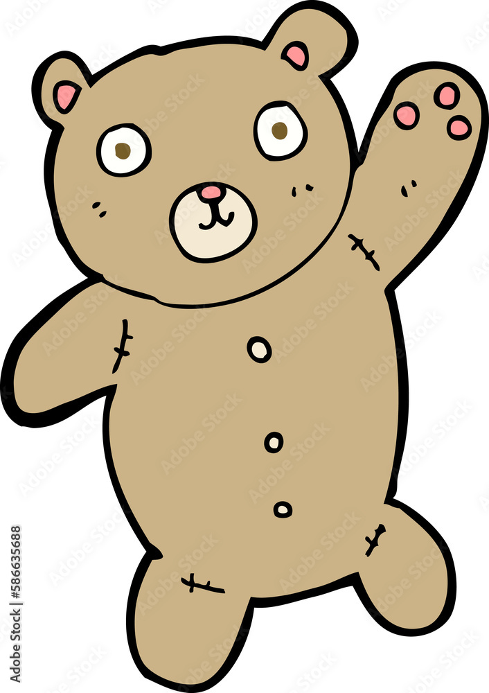 Fototapeta premium cartoon cute teddy bear