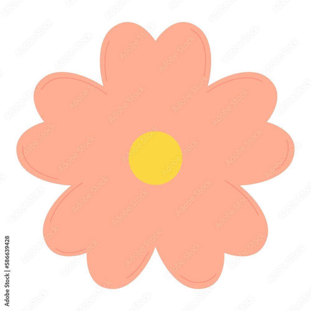 Orange flowers with five petals. Orange flowers with five petals.