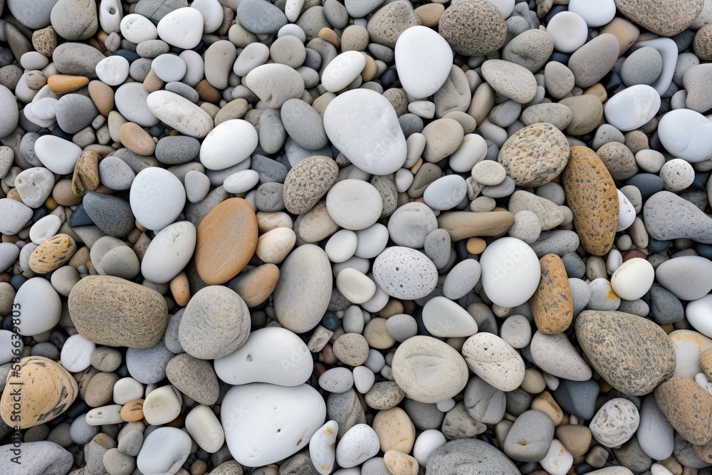 A Mesmerizing Beach Pattern of Stones and Pebbles - Nature's Captivating Artistry: Generative AI A Mesmerizing Beach Pattern of Stones and Pebbles - Nature's Captivating Artistry: Generative AI