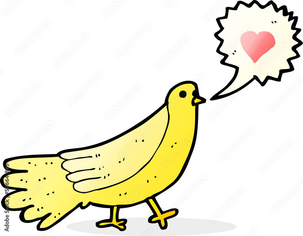 Fototapeta premium cartoon love bird