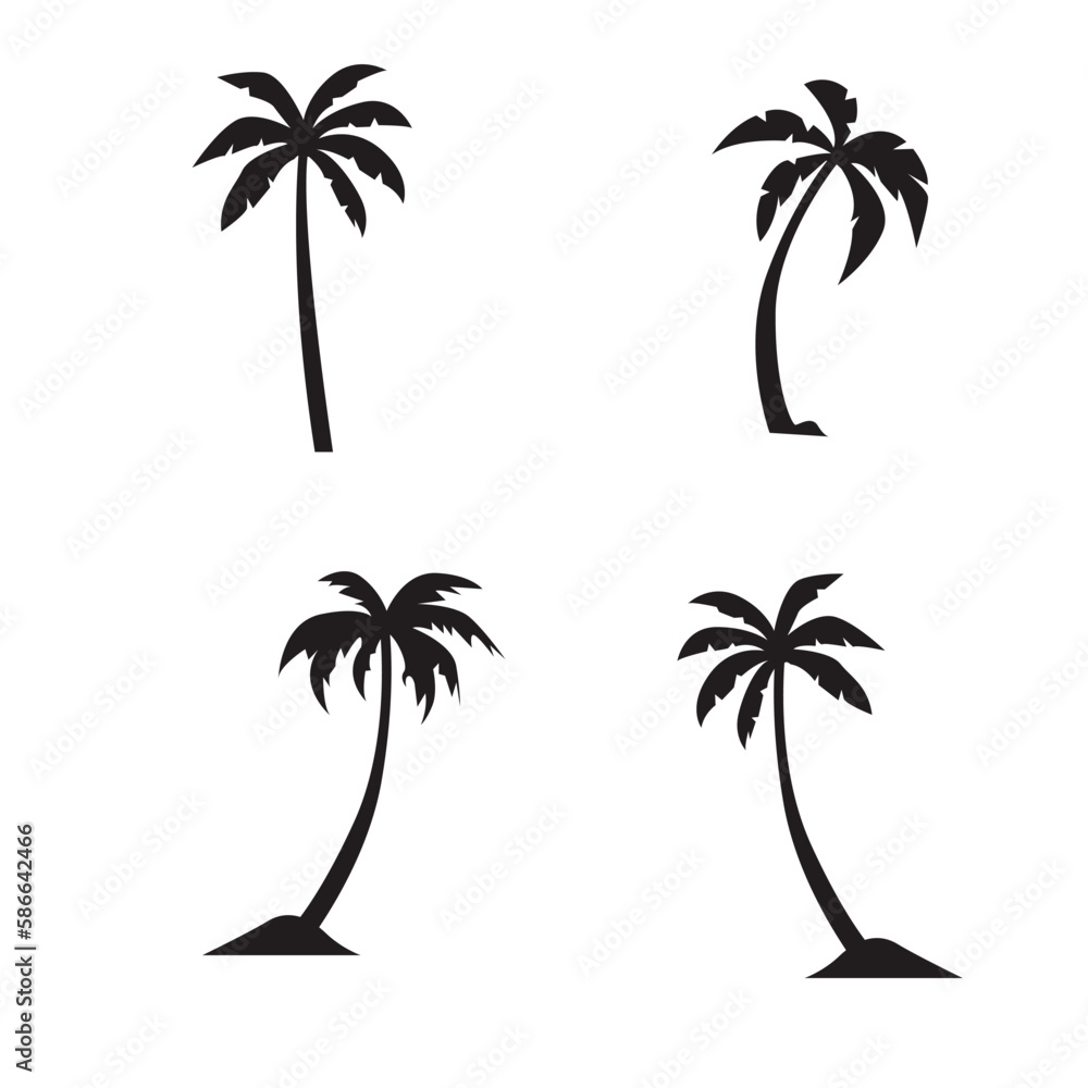 palm tree icon vector illustration template design - obrazy, fototapety, plakaty 