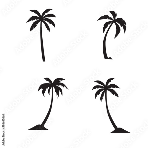 Foto palm tree icon vector illustration template design