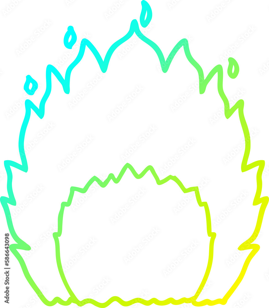 cold gradient line drawing cartoon fire cold gradient line drawing cartoon fire