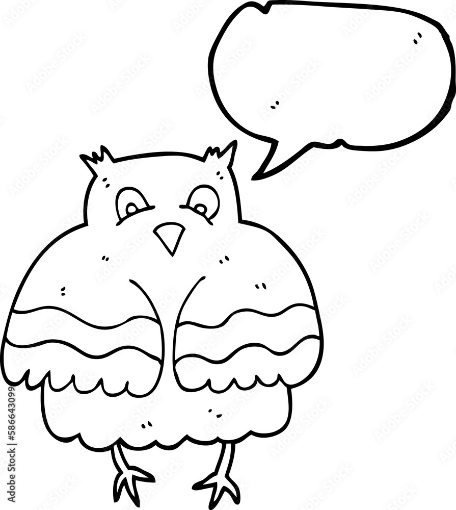 speech bubble cartoon owl speech bubble cartoon owl