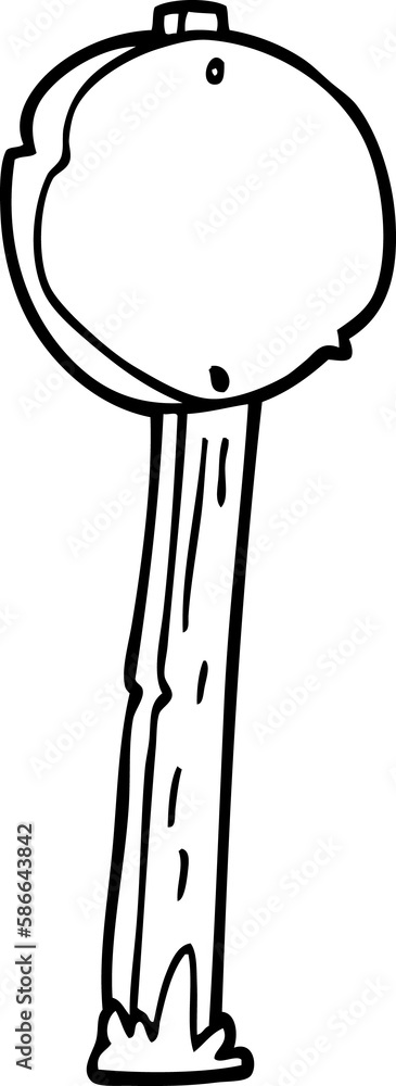 line drawing cartoon sign post line drawing cartoon sign post
