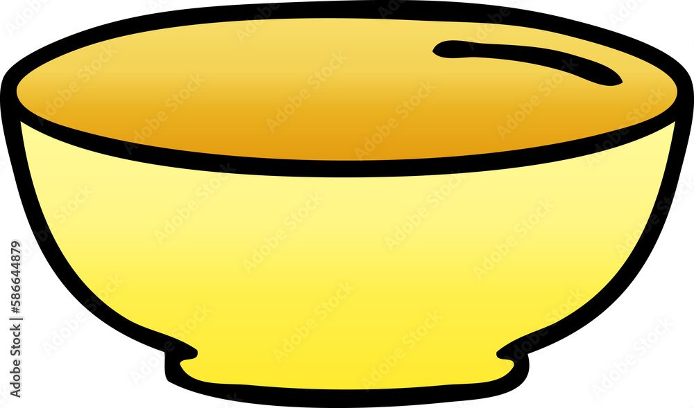 quirky gradient shaded cartoon bowl quirky gradient shaded cartoon bowl
