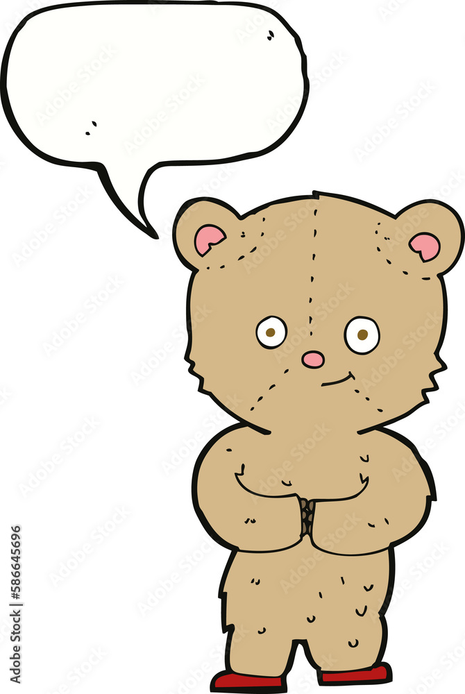 cartoon teddy bear with speech bubble cartoon teddy bear with speech bubble