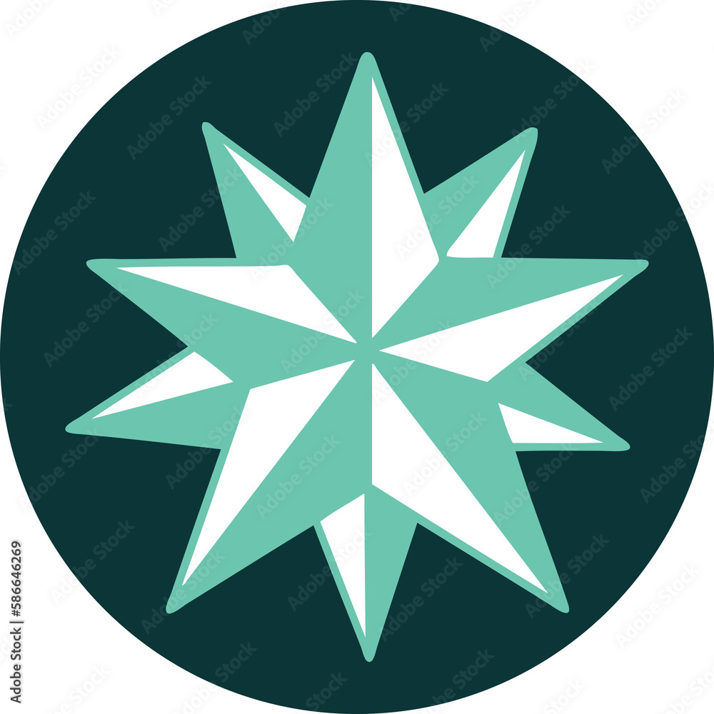 tattoo style icon of a star tattoo style icon of a star