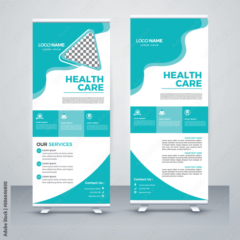 Naklejka premium Medical Service Center Rollup Banner 