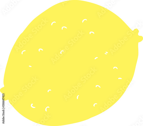 flat color style cartoon lemon
