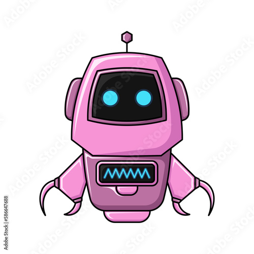 cute vector illustration robot pink design. a  modern illustration of robot design