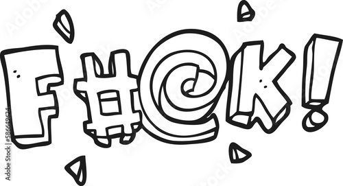Fotografía black and white cartoon swearword