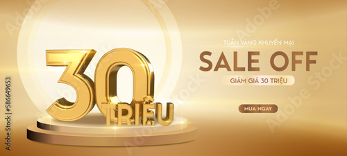30 million gift. Banner discount 30 million VND