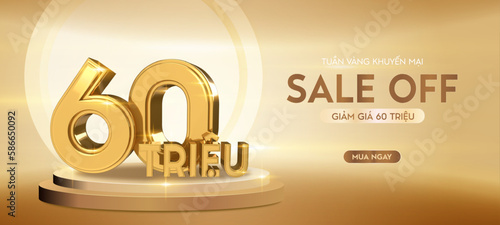 60 million gift. Banner discount 60 million VND