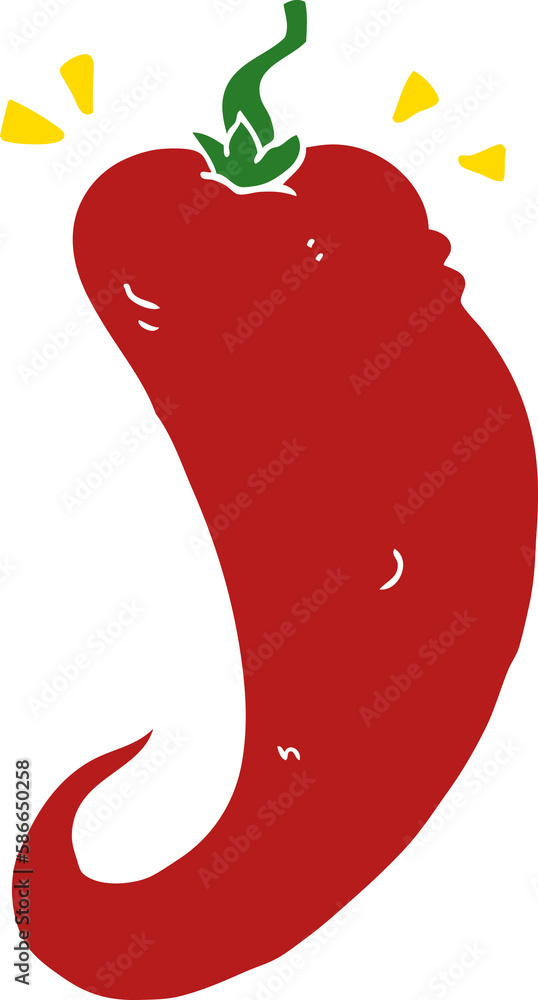 flat color style cartoon chili pepper flat color style cartoon chili pepper