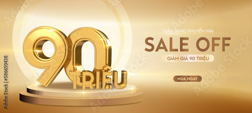 90 million gift. Banner discount 90 million VND