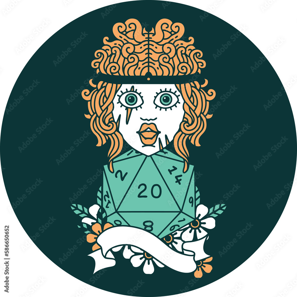 human barbarian with natural 20 dice roll icon human barbarian with natural 20 dice roll icon