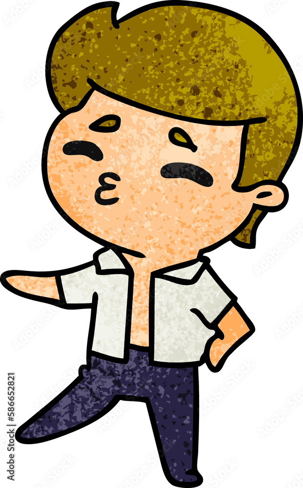 textured cartoon kawaii 1950 cute boy textured cartoon kawaii 1950 cute boy