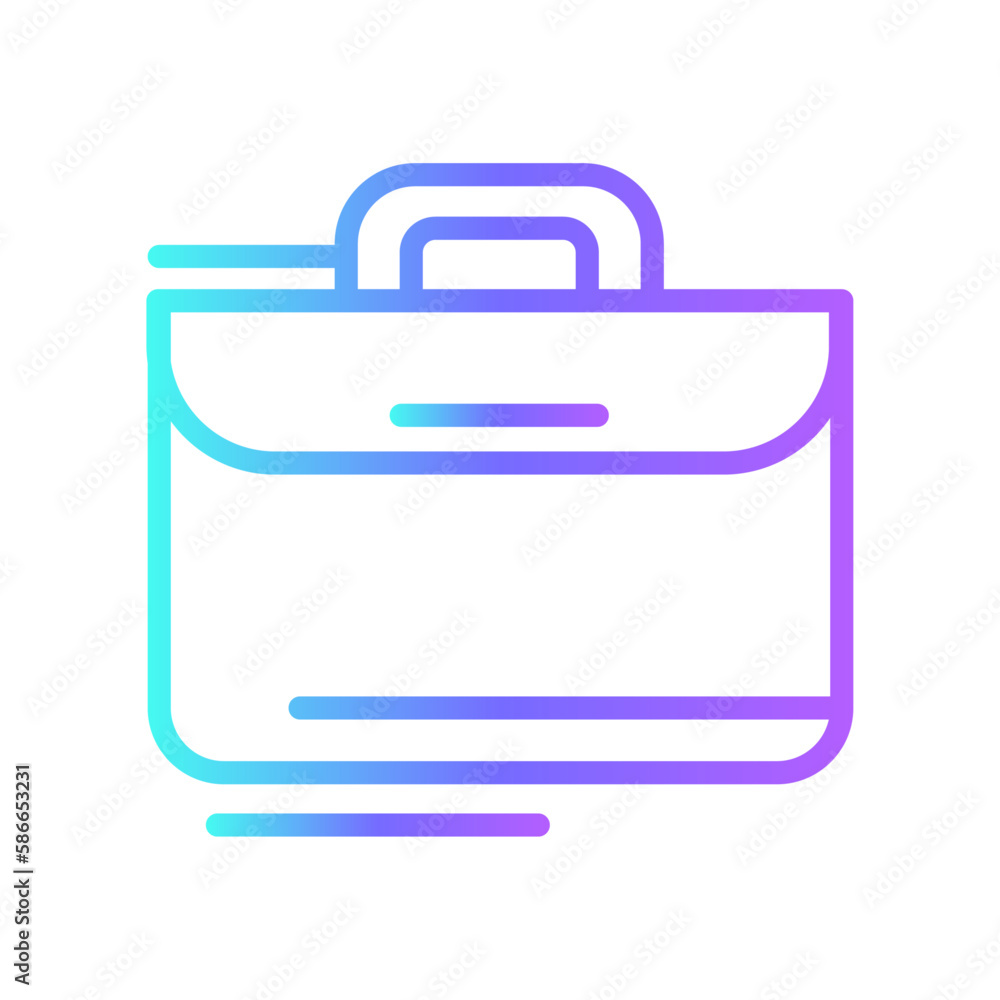 bag business icon with black outline style. business, icon, checklist, symbol, document, vector, report. Vector illustration