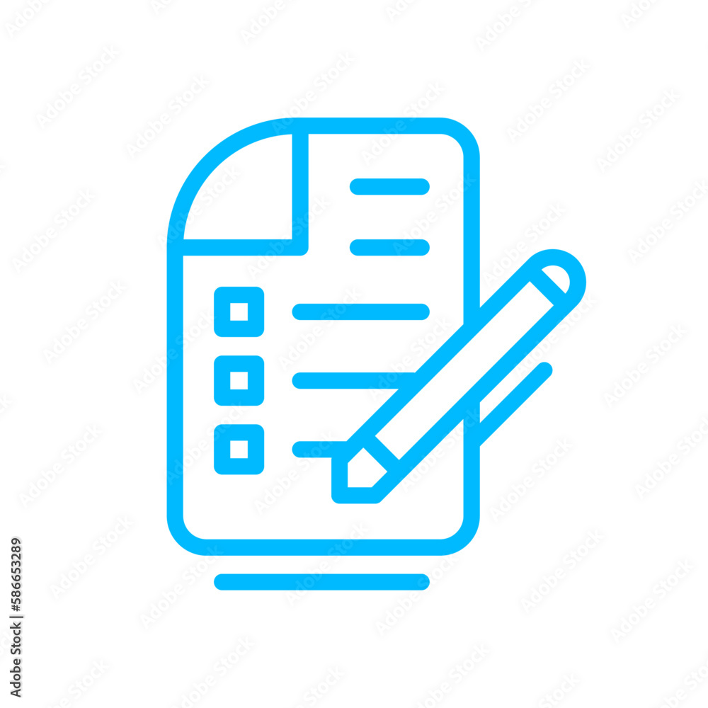 document business icon with black outline style. business, icon, checklist, symbol, document, vector, report. Vector illustration document business icon with black outline style. business, icon, checklist, symbol, document, vector, report. Vector illustration