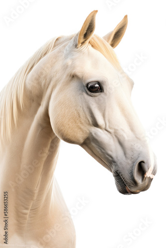 an equestrian-themed photographic illustration of a Palomino horse rearing and running on a transparent background in PNG. T-shirt design. Generative AI