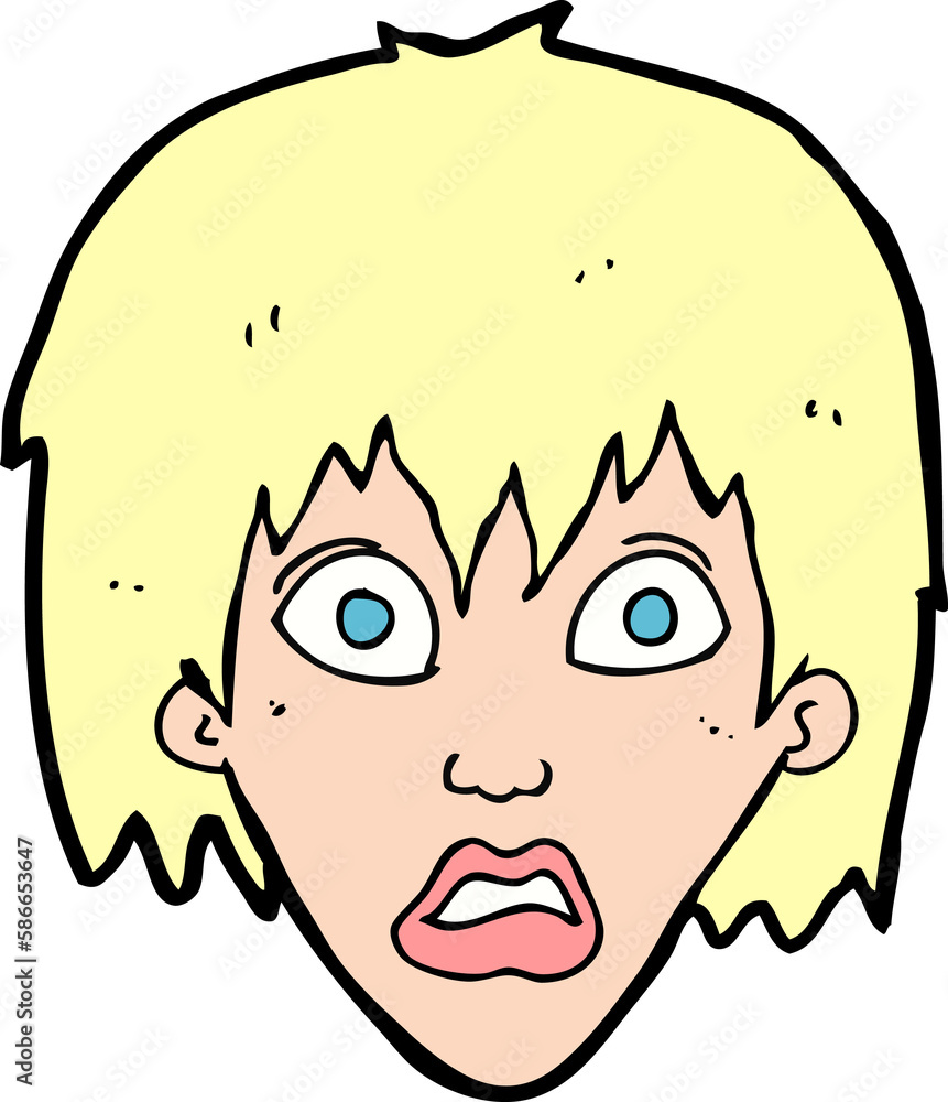 cartoon frightened woman cartoon frightened woman