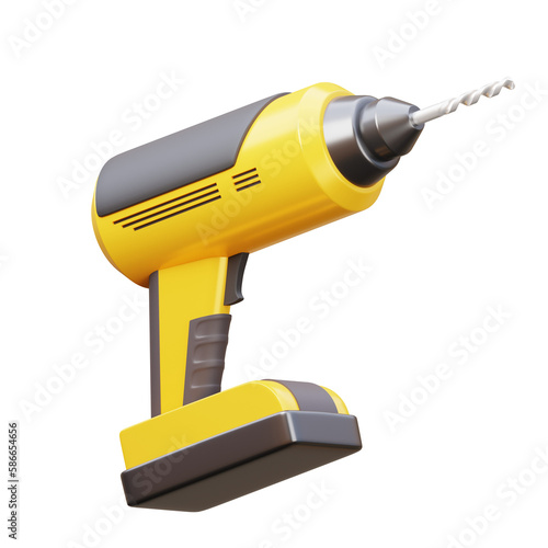 Drill 3D Illustration