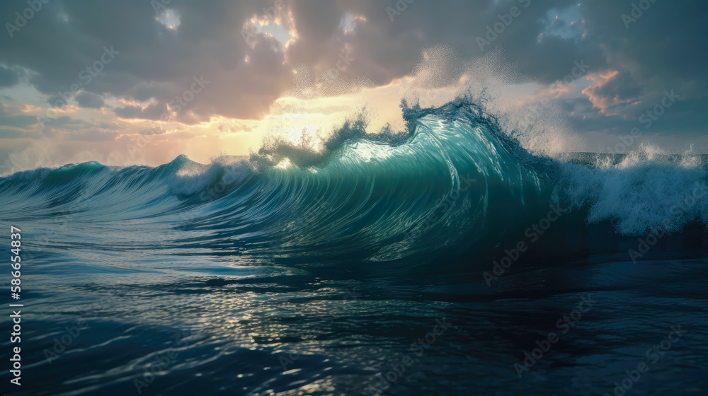 Flowing Waves and Currents, A Captivating Collection AI Generated
