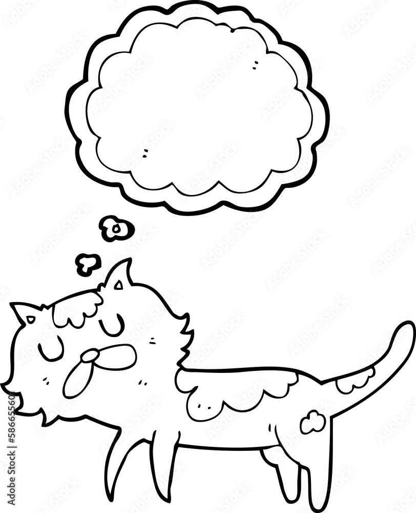 thought bubble cartoon cat thought bubble cartoon cat