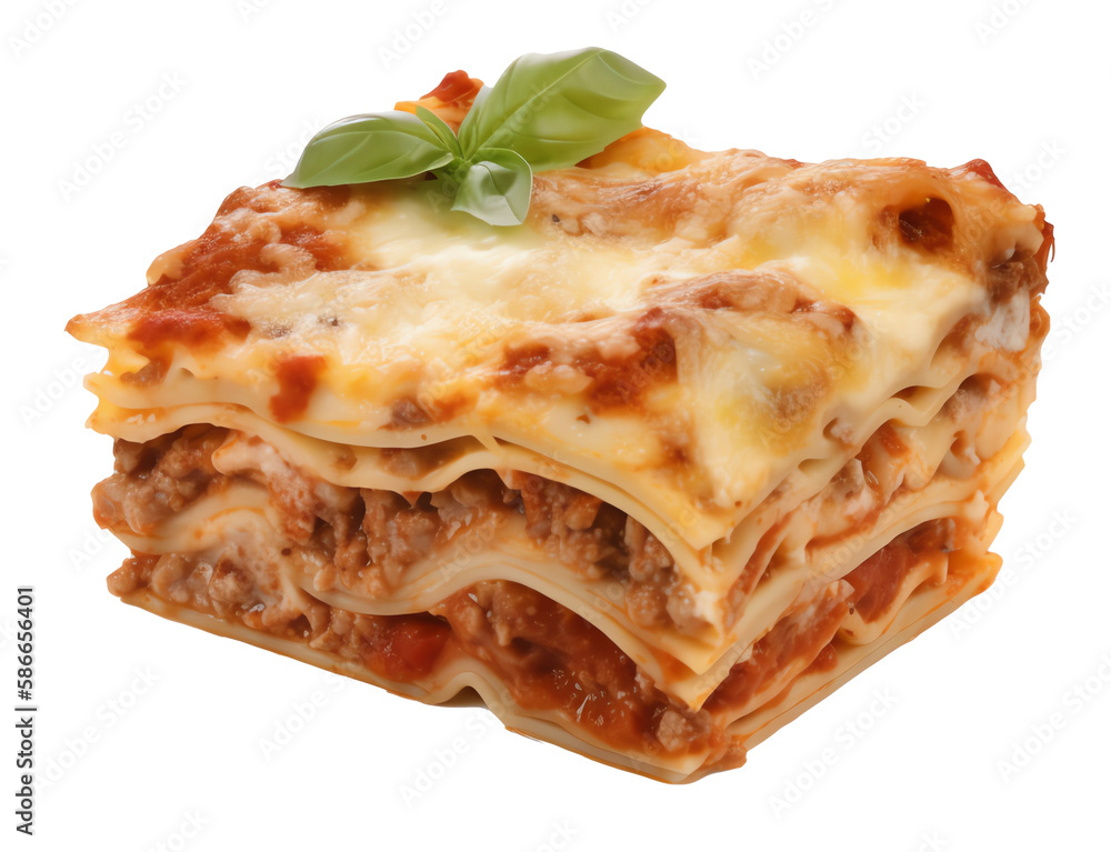 Lasagna isolated on transparent background Lasagna isolated on transparent background