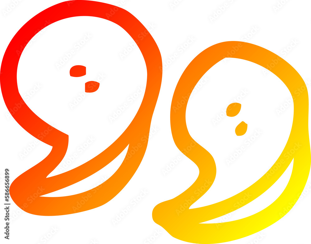 warm gradient line drawing cartoon quotation marks warm gradient line drawing cartoon quotation marks