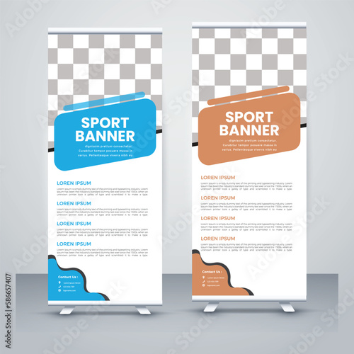 business rollup banners for marketing rack card or dl flyer templates
