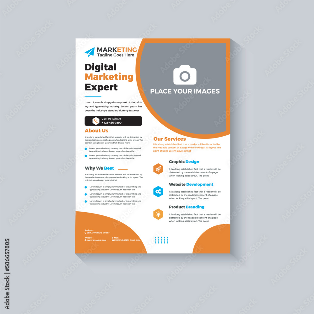 Corporate Business Flyer Template Design Vactor Corporate Business Flyer Template Design Vactor