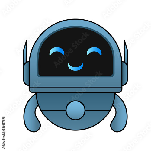 happy illustration robot design kawaii