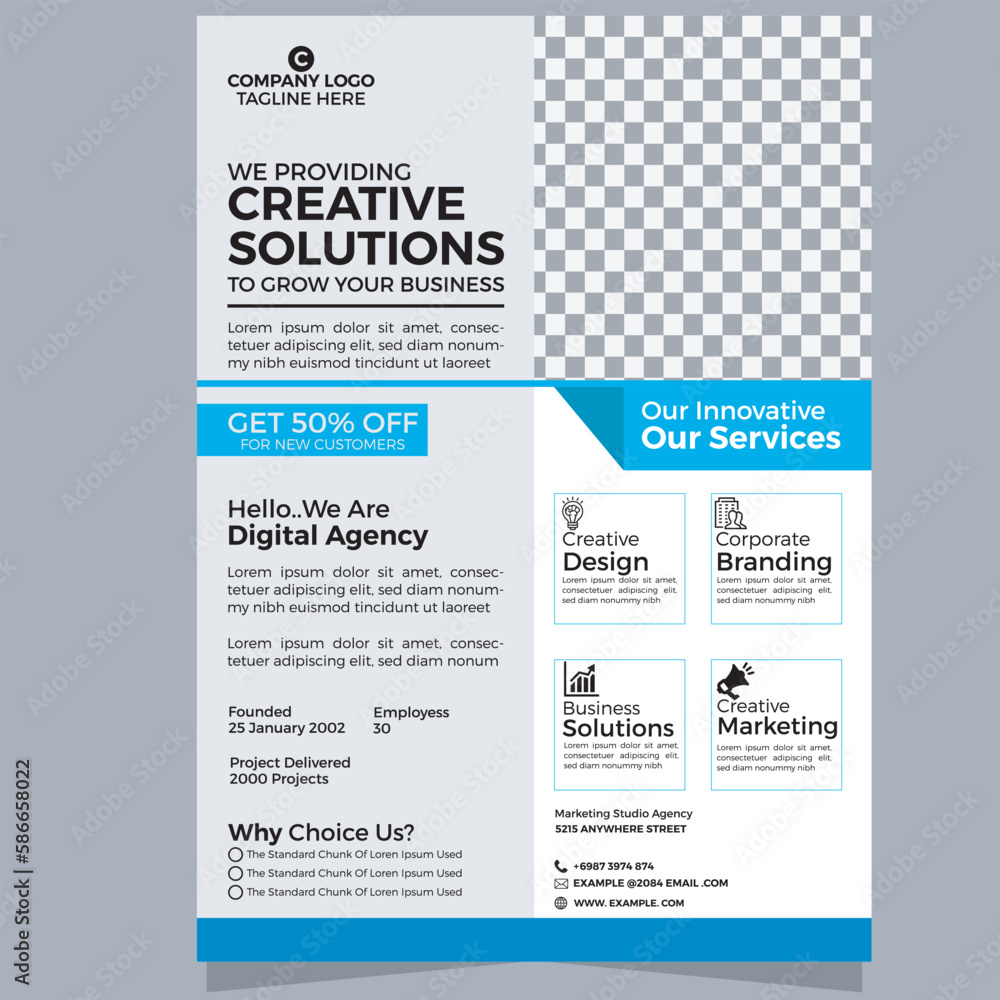 Obraz premium Corporate Business Flyer Template Design Vactor 