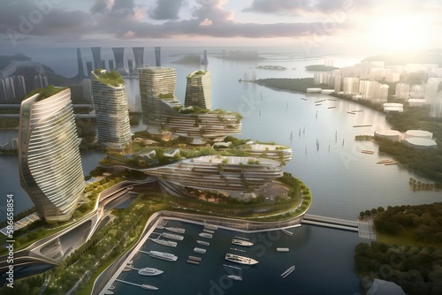 Future-Ready The Technological Skyline of a Smart City  Digital City  Futurestic City of New Era. Generative AI