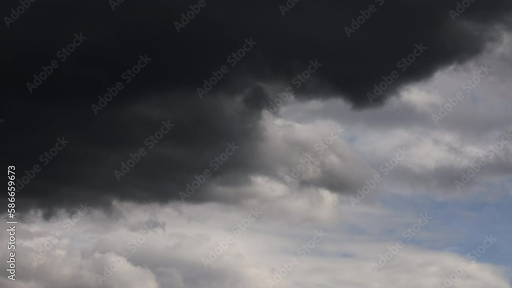 time lapse video with dark storm clouds in the sky,dramatic movement of clouds before a storm,dramatic sky,