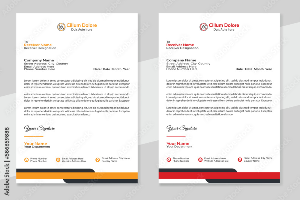 Corporate Letterhead Template . Corporate Letterhead Template .