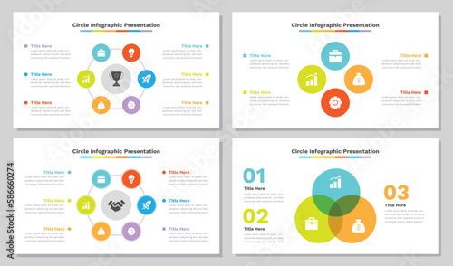 Circle Infographic Presentation Editable Template