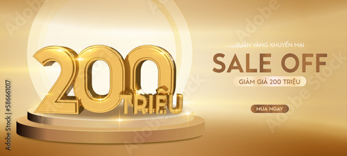 200 million gift. Banner discount 200 million VND