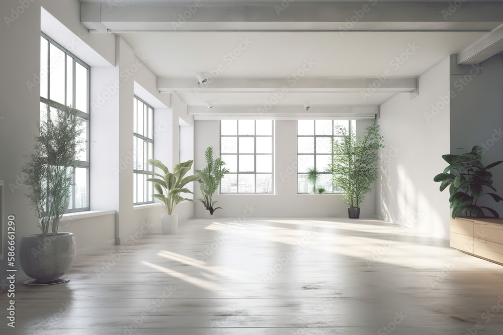modern loft empty space interior modern loft empty space interior